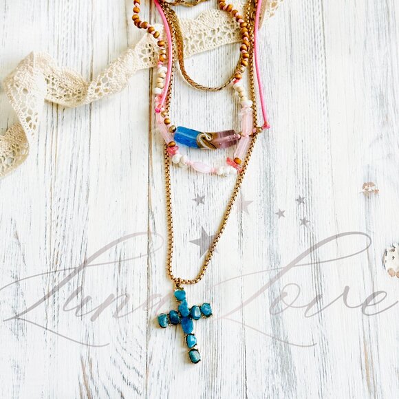 FREE PEOPLE Academia Layered Necklace NWT - Picture 3 of 6